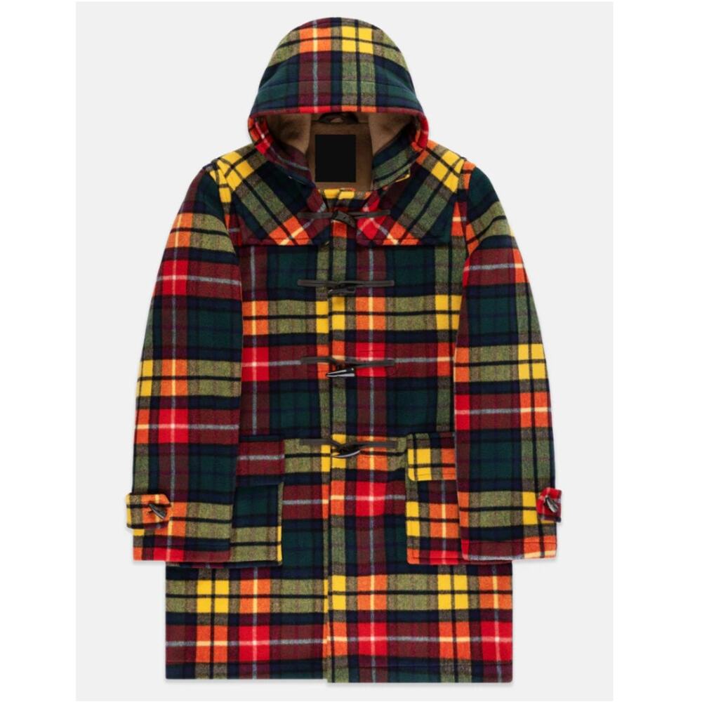Gloverall Women's Buchanan Camel Tartan Reversible Morris Duffle Coat Size M - Picture 13 of 13